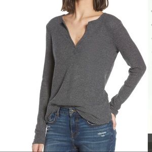 Socialite Thermal Grey Henley